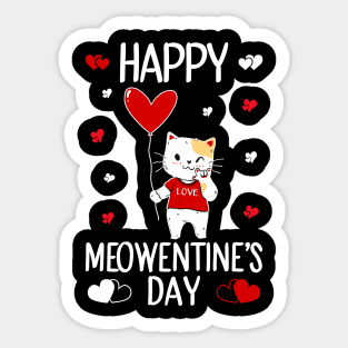 Cute Cat Valentines Day for Girls Sticker